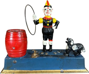 HUBLEY TRICK DOG MECHANICAL BANK