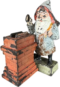 SANTA AT CHIMNEY MECHANICAL BANK