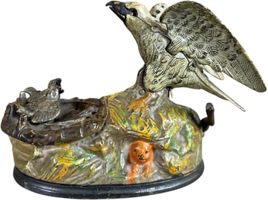 EAGLE AND EAGLETS MECHANICAL BANK