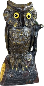 OWL TURNS HEAD MECHANICAL BANK