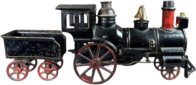 SECOR CLOCKWORK FLOOR TRAIN LOCOMOTIVE