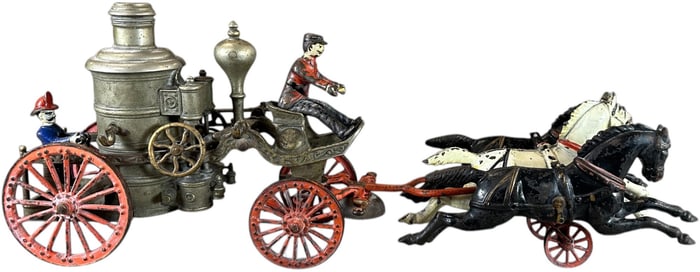 HARRIS THREE HORSE FIRE PUMPER WAGON