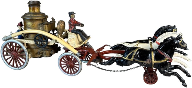 LARGE DENT HORSE DRAWN FIRE PUMPER