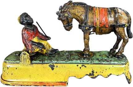 SPISE A MULE MECHANICAL BANK - BENCH