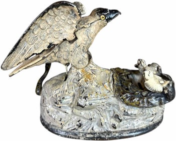 EAGLE AND EAGLETS MECHANICAL BANK
