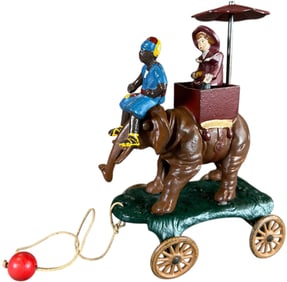 KENTON ELEPHANT GIRL IN HOWDAH PULL TOY