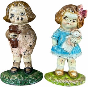 BOBBY BLAKE AND DOLLY DIMPLE DOORSTOPS