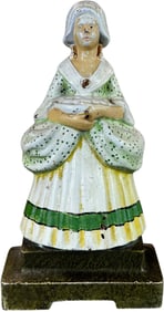 LADY HOLDING FRUIT ON BASE DOORSTOP
