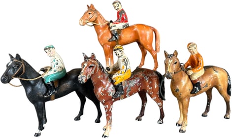 FOUR HUBLEY CAST IRON HORSE MINIATURES