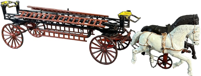 LARGE IVES HOOK AND LADDER WAGON
