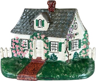 NATIONAL FOUNDRY COTTAGE W/ FENCE DOORSTOP