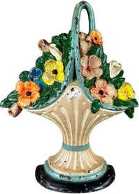 GREENBLATT STUDIOS BASKET OF POPPIES DOORSTOP