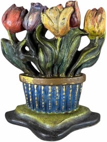 NATIONAL FOUNDRY TULIP POT DOORSTOP