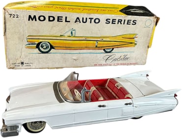 BOXED BANDAI WHITE CADILLAC CONVERTIBLE