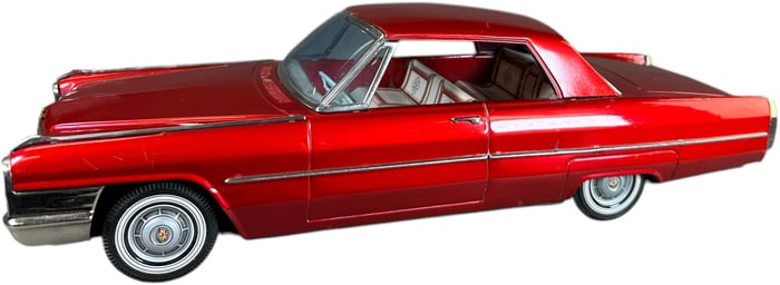 ASAHI 1965 RED CADILLAC TWO DOOR HARDTOP