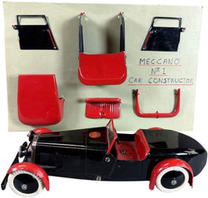 SMALL MECCANO CONSTRUCTOR ROADSTER & SPARE PARTS