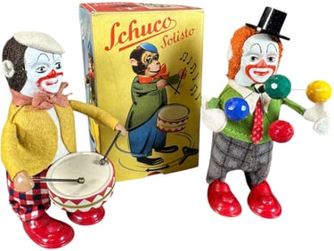 SCHUCO CLOWN JUGGLER & DRUMMER W/ BOX