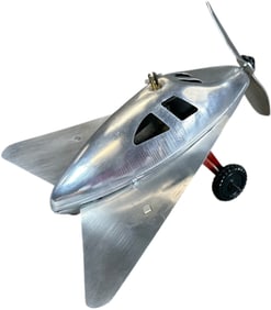 UNUSUAL FRENCH ALUMINUM AIRPLANE