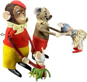TWO SCHUCO WINDUP FIGURES