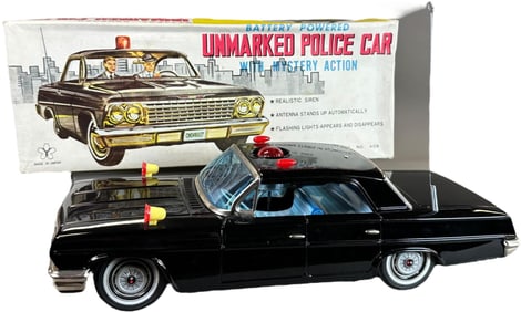 BOXED YONEZAWA 1962 CHEVROLET UNMARKED POLICE CAR