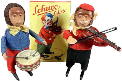 SCHUCO MONKEY VIOLINIST & DRUMMER W/ BOX