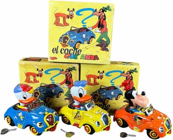 BOXED SPANISH DISNEY WIND-UP CARS