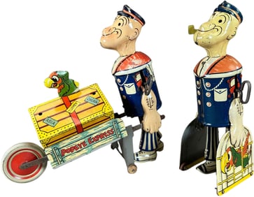 MARX POPEYE EXPRESS W/ POPEYE PARROT CAGES