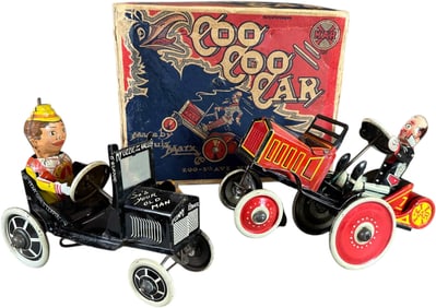 BOXED MARX COO COO CAR W/ FUNNY FLIVVER CAR