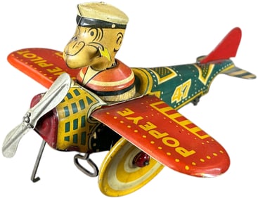 MARX POPEYE THE PILOT AEROPLANE