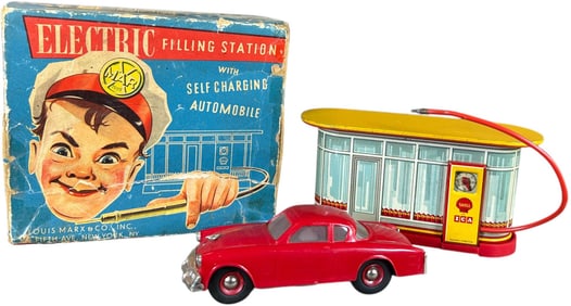 BOXED MARX ELECTRIC FILLING STATION W/ AUTO