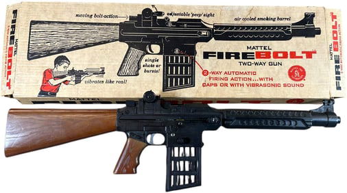 BOXED MATTEL FIRE BOLT NO. 582 CAP GUN