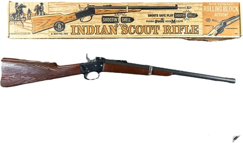 BOXED MATTEL SHOOTIN SHELL INDIAN SCOUT RIFLE