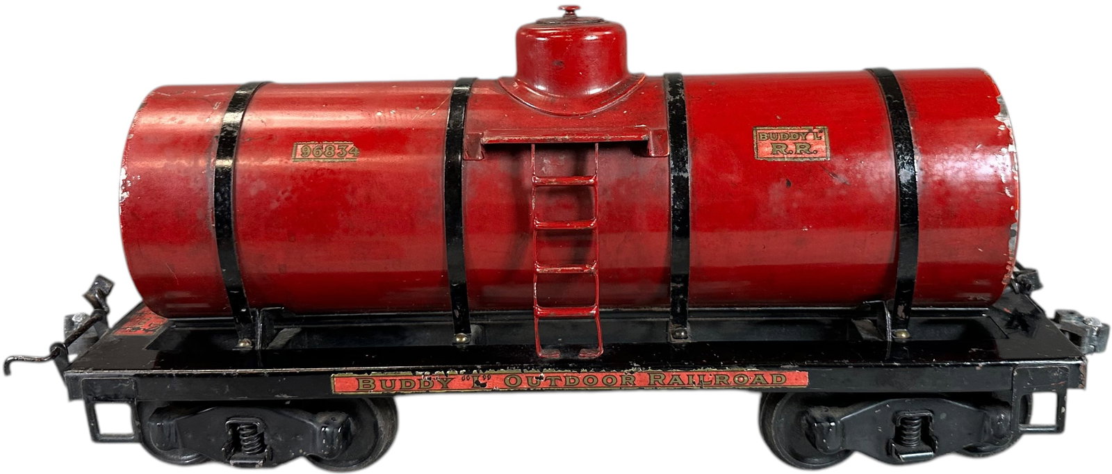 BUDDY L OUTDOOR RR TANK CAR: 474. BUDDY L OUTDOOR RR TANK CAR | 17" l. | (Excellent Condition) | $300 - $600