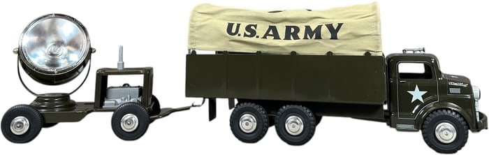 LUMAR MARX US ARMY TRUCK W/ SEARCHLIGHT