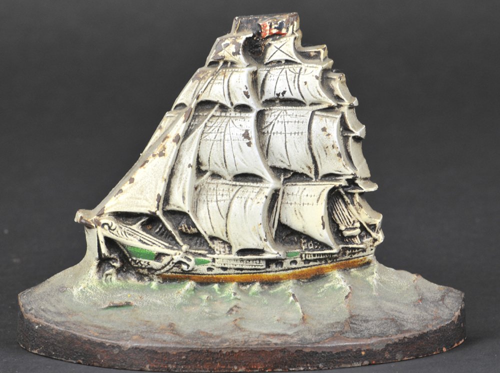 CLIPPER SHIP DOORSTOP: 5 1/2 h.