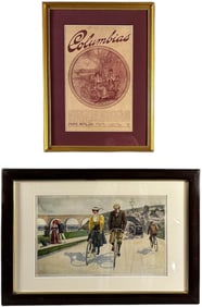 FRAMED BICYCLE ART ADVERTISEMENTS