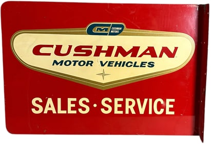 CUSHMAN SALES & SERVICE FLANGED SIGN