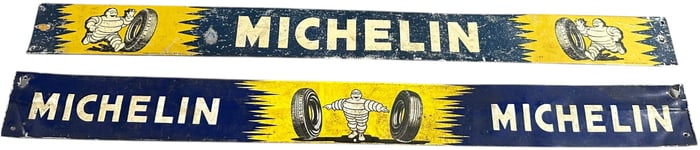 TWO MICHELIN DOOR PUSH SIGNS