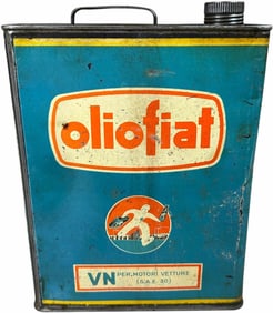 ITALIAN OLIOFIAT 2-LITER MOTOR OIL CAN