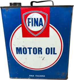 ITALIAN FINA 6-LITER MOTOR OIL CAN