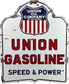 PORCELAIN UNION OIL GASOLINE SIGN