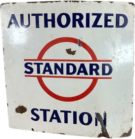 PORCELAIN AUTHORIZED STANDARD STATION ESSO SIGN