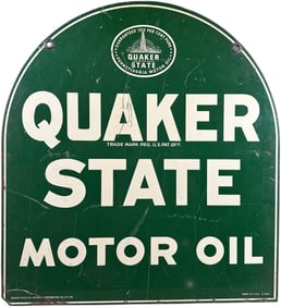 TIN QUAKER STATE MOTOR OIL SIGN