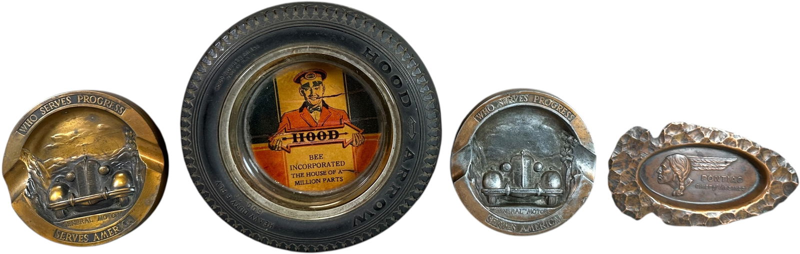 FOUR AUTOMOTIVE COMPANY PROMOTIONAL ASHTRAYS (1 of 4)
