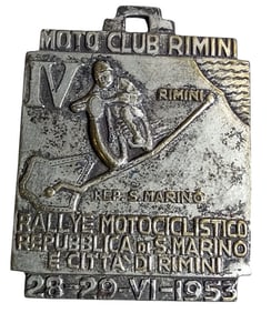 1953 ITALIAN MOTORCYCLE CLUB AWARD