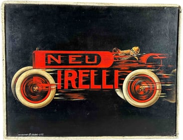 NEU PIRELLI TIRES TIN ADVERTISING SIGN