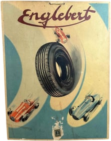 ENGLEBERT TIRE CARDBOARD ADVERTISING SIGN