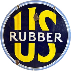 PORCELAIN US RUBBER SIGN