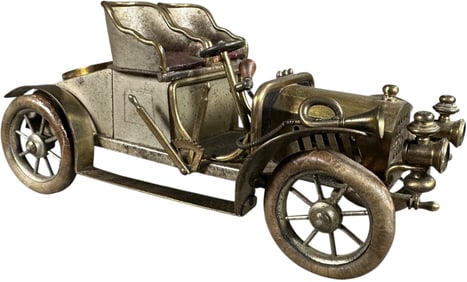 FULL FIGURE AUTOMOBILE DESK CLOCK & STAMP HOLDER