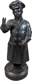 MORGAN & WRIGHT CHAUFFER PLASTER STATUE